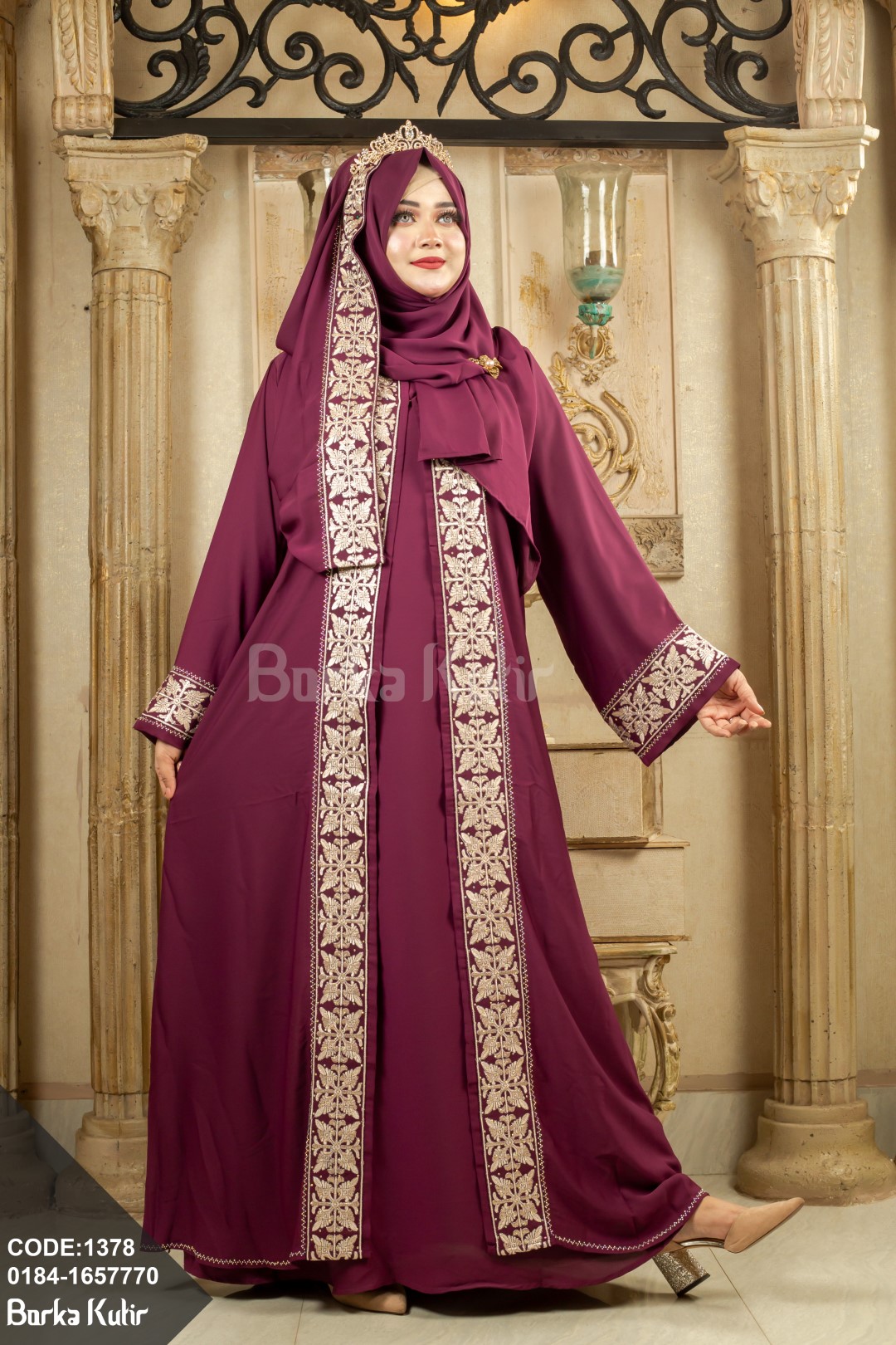 Embroidey and Stone work koti borka
