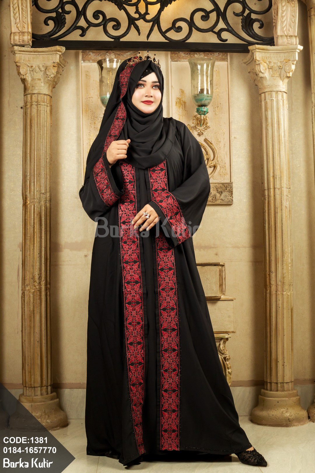 Embroidey and Stone work koti borka