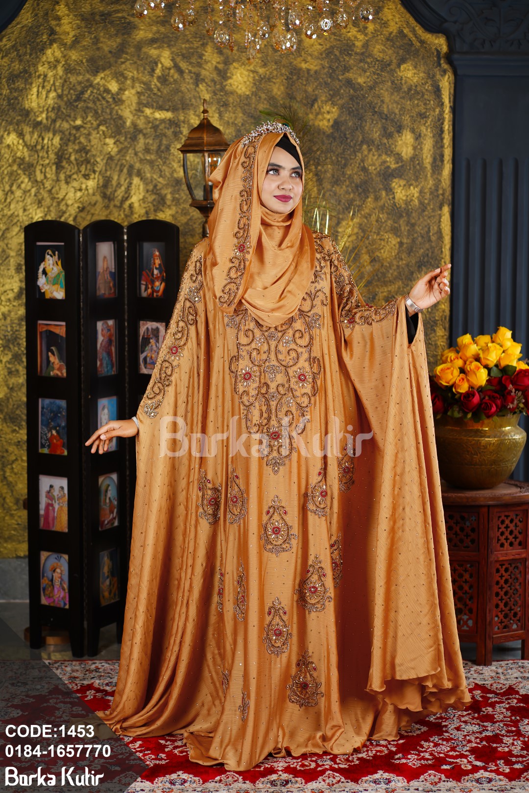 Majestic Bridal Abaya S2-Golden