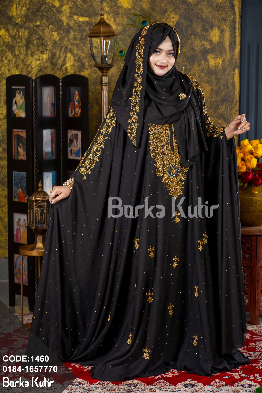 Queniee Bridal Abaya S2 Black
