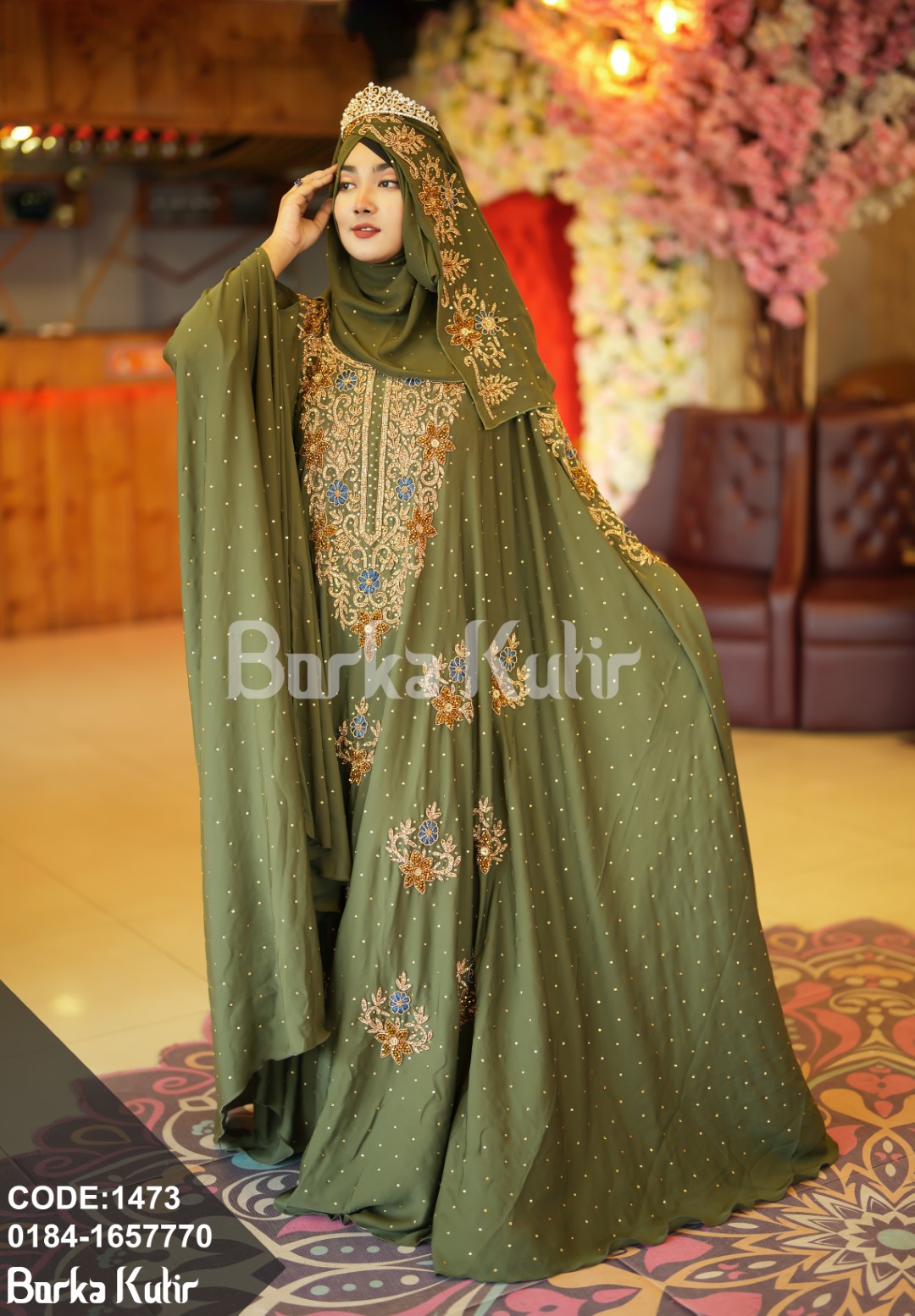 Queenie Abaya S3 Olive