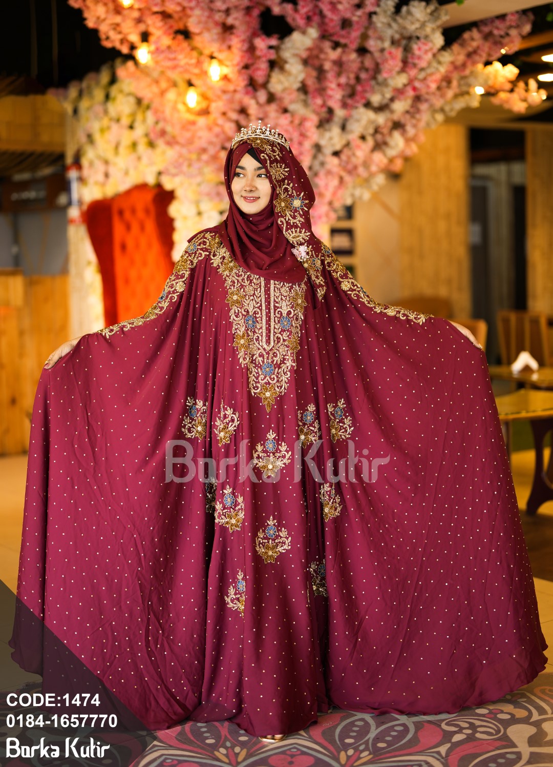 Queenie Abaya S3 Deep Marron