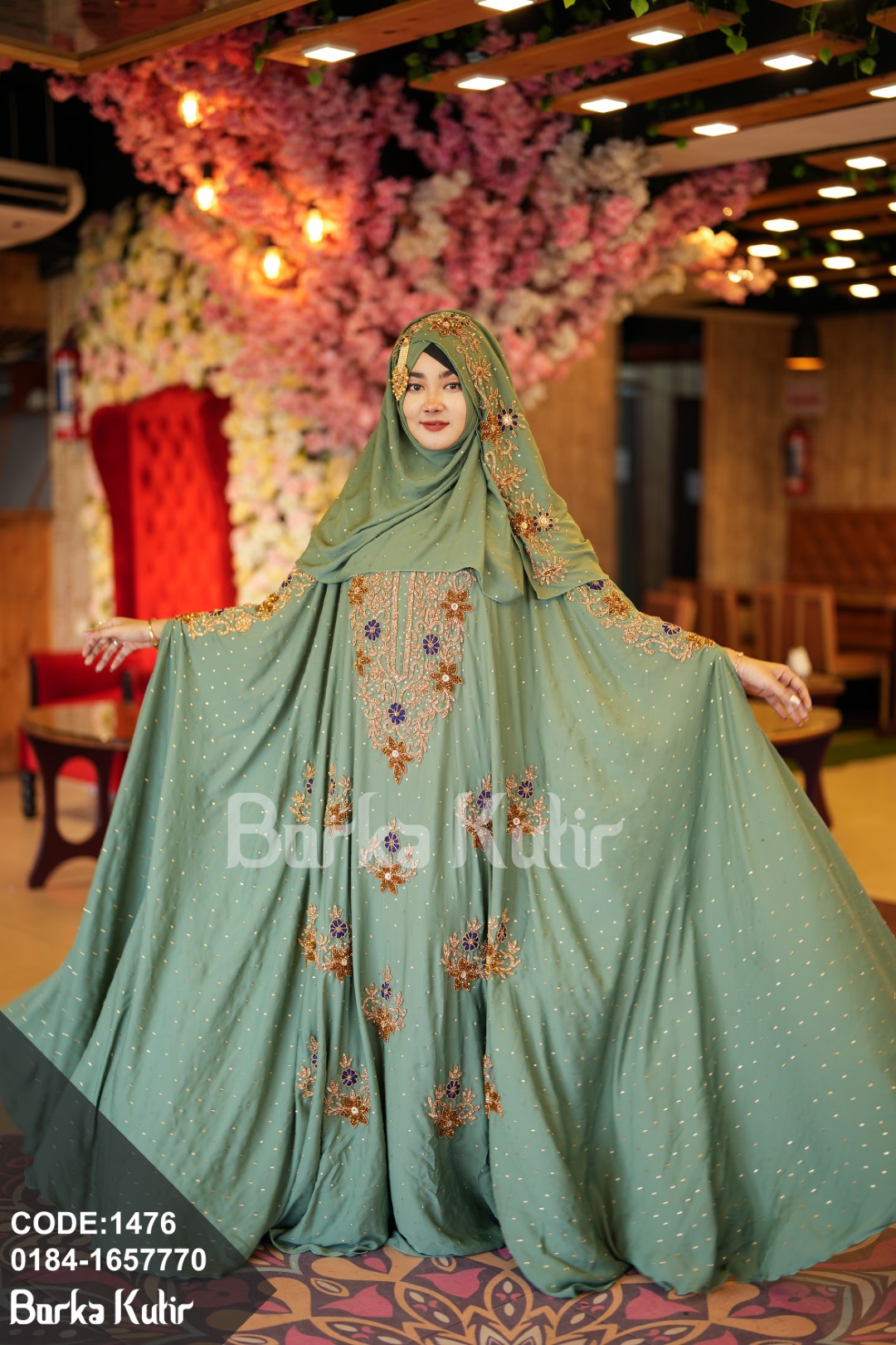 Queenie Abaya S3 Powder Blue