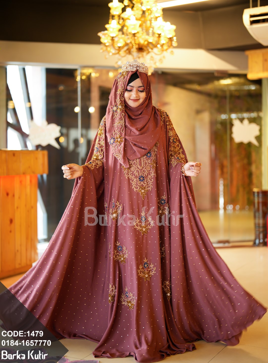 Queenie Abaya S3 Light Brown