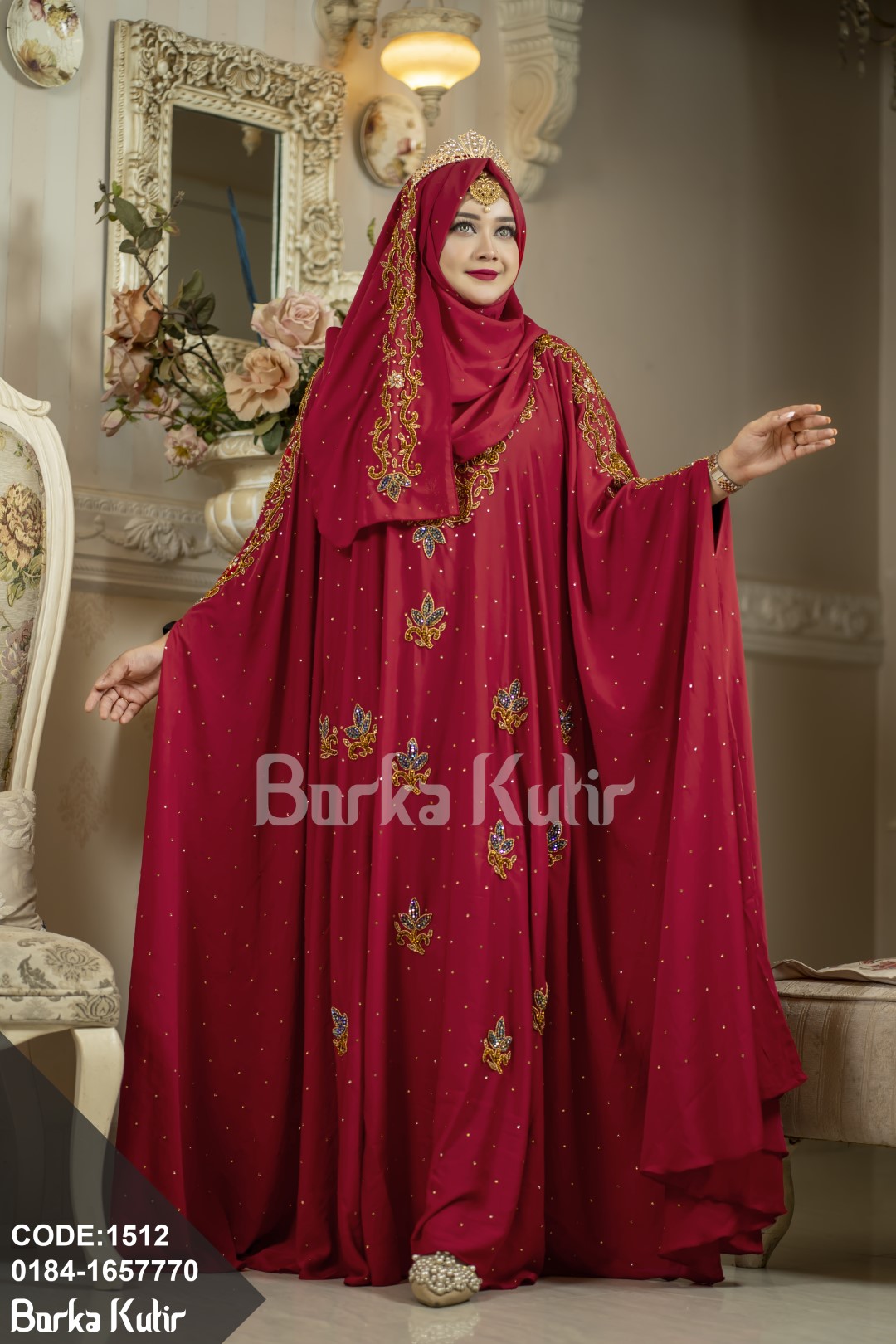 Royal Abaya S3 Maroon