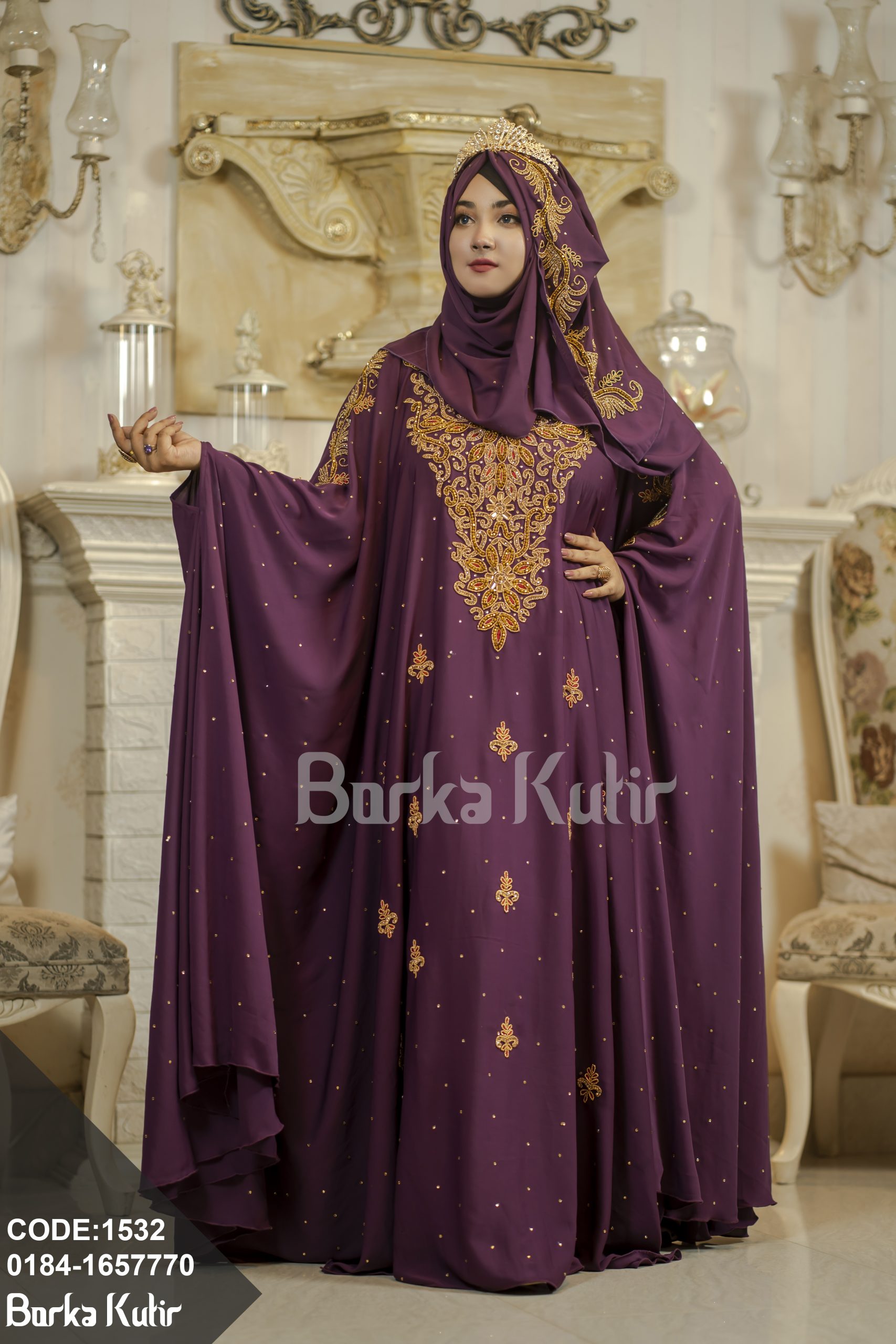 Victorian Abaya S1 Purple