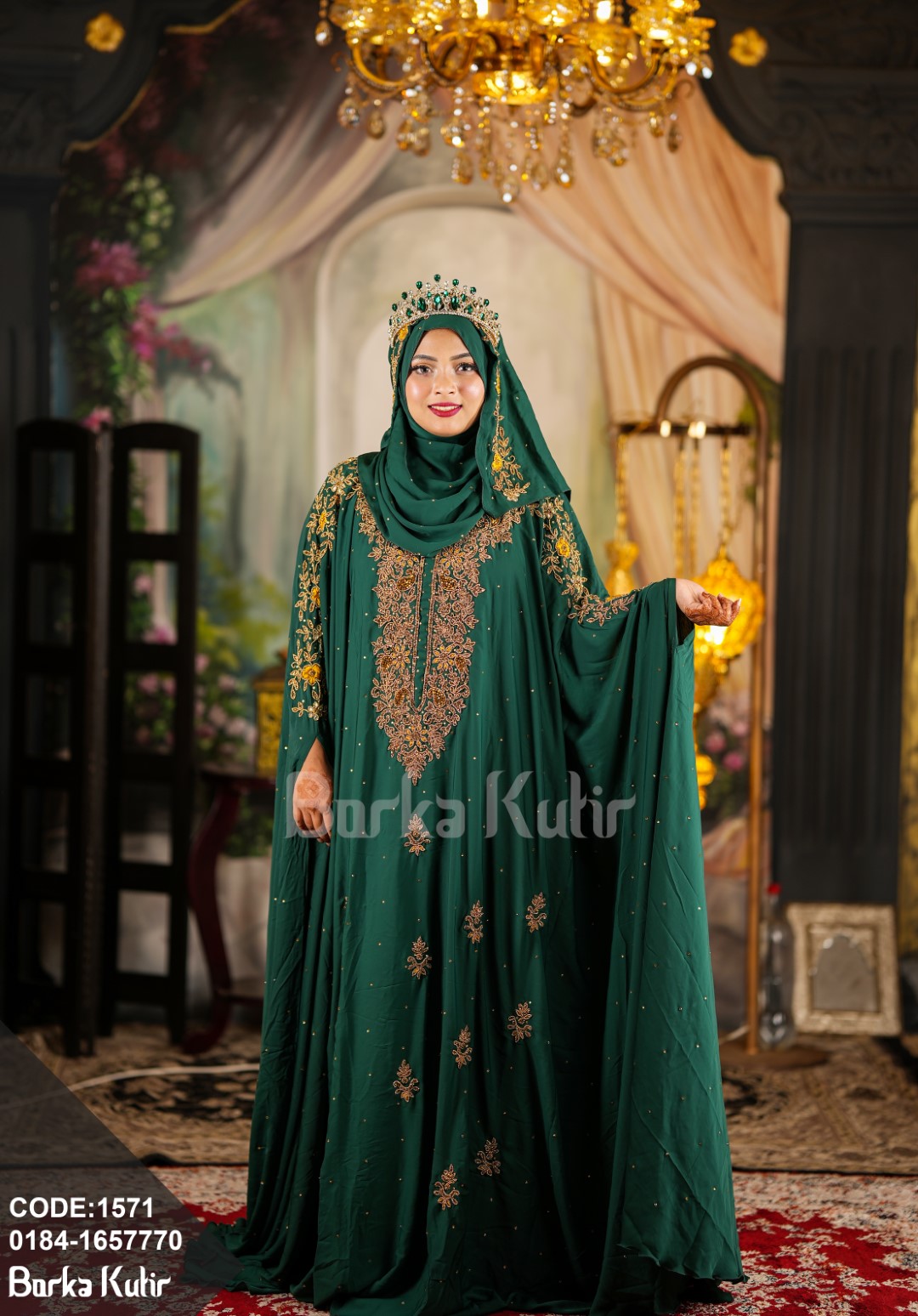 Queenie Abaya S5 Bottle Green