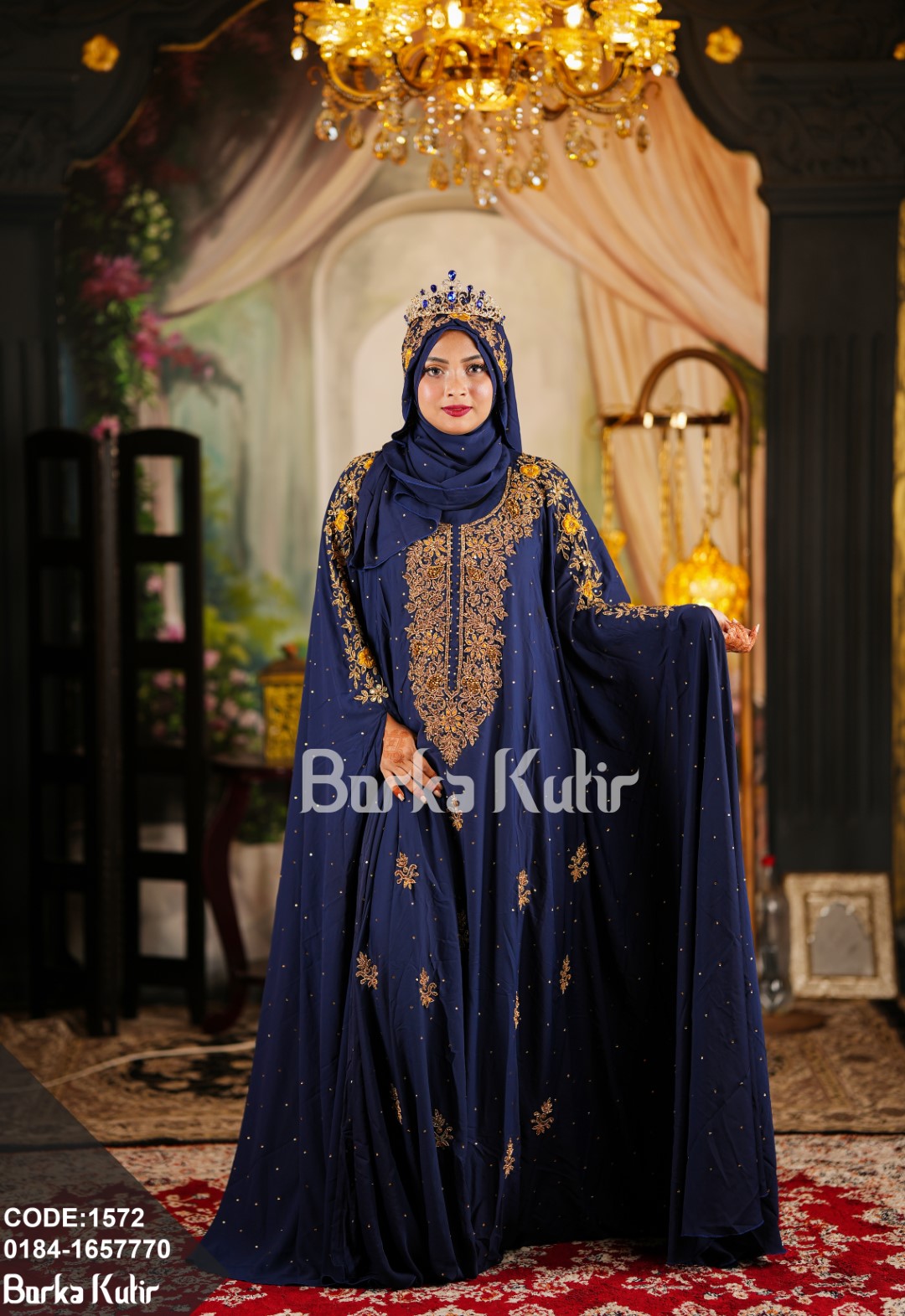 Queenie Abaya S5 Navy Blue