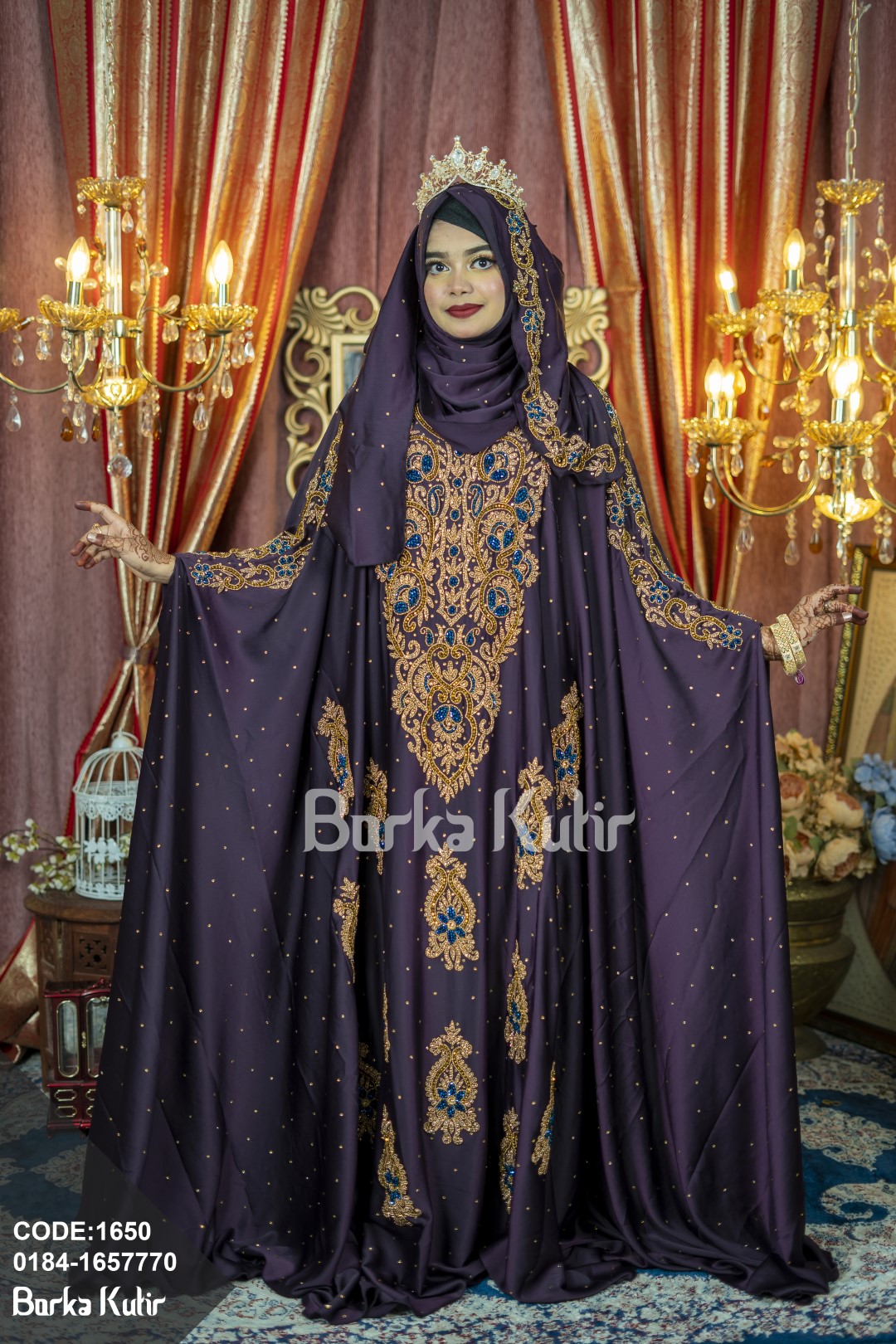 Queenie Abaya S4 Safran Series Purple