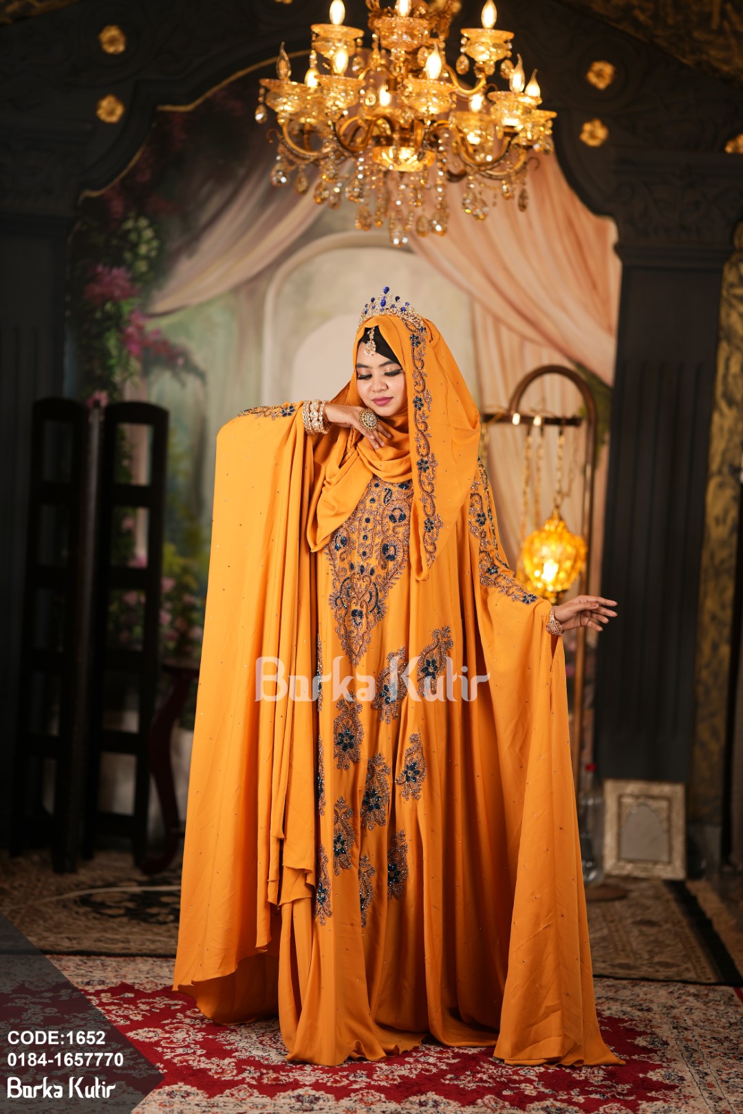 Queenie Abaya S4  Mustard Yellow