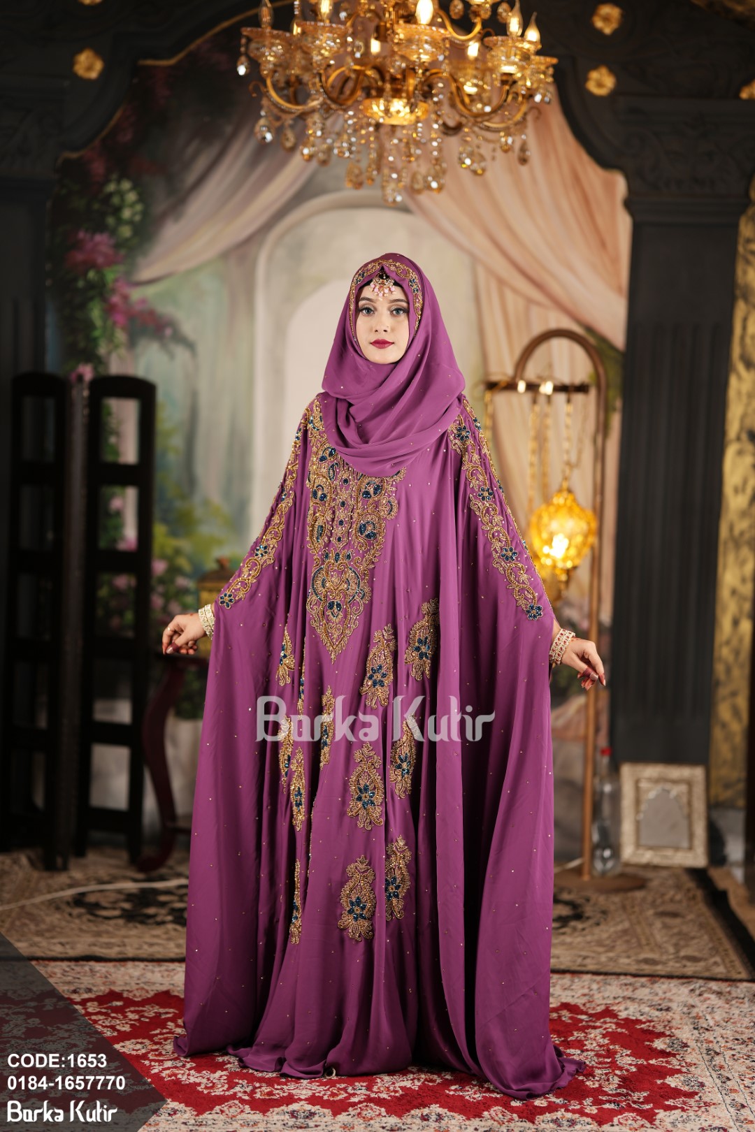 Queenie Abaya S4  Onion Colour