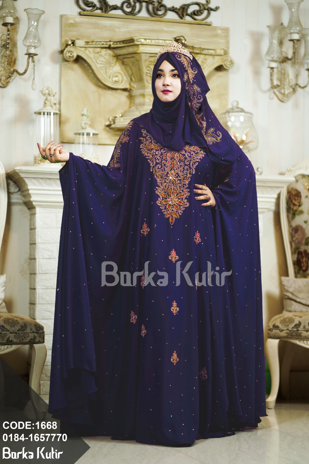 Victorian Abaya S1 Nevi Blue