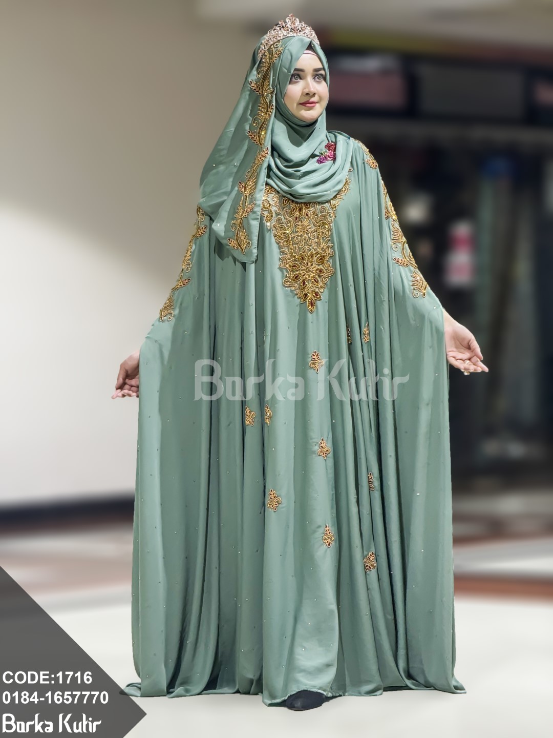 Victorian Abaya S1 Powder Blue
